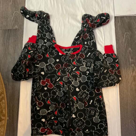 Disney Mickey Mouse One Piece Pajamas Sleepwear Footed (3-5) Juniors Kidcore - Picture 4 of 8